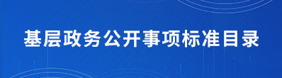 基層政務(wù)公開事項(xiàng)標(biāo)準(zhǔn)目錄